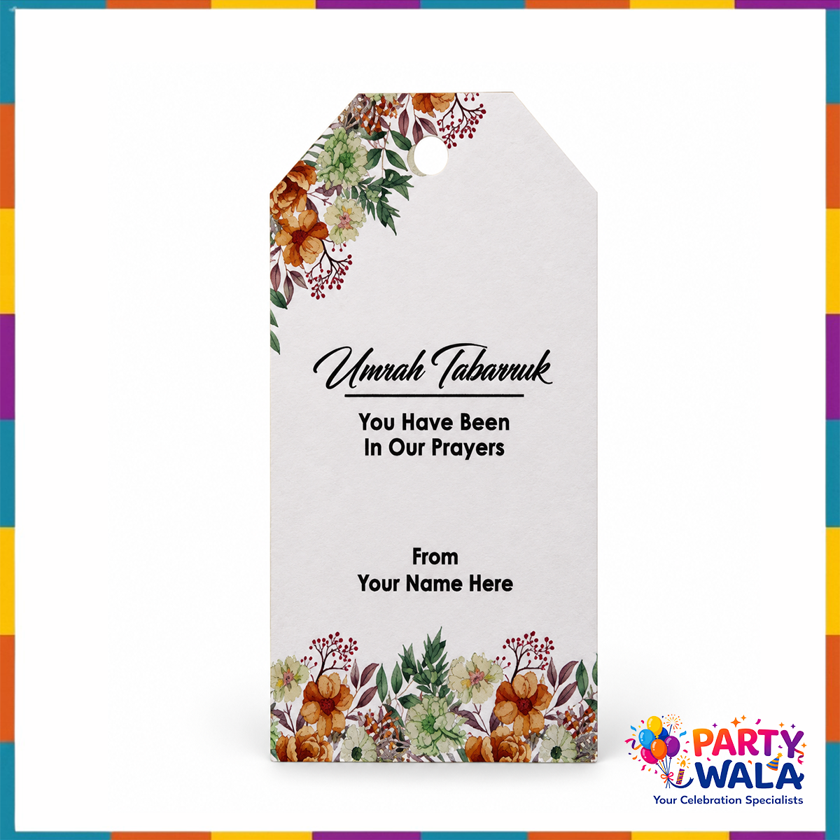 Elegant Floral Gift Set (with small Tin Box 125g) - Umrah / Hajj Tabarruk Packaging