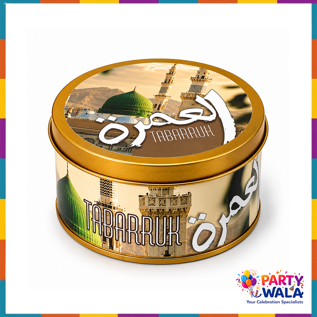 Luxury Madina Set (with Tin Box 250g) - Umrah Tabarruk Packaging