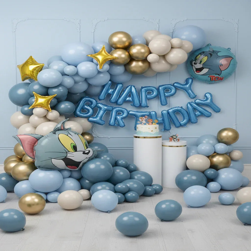 Tom & Jerry Birthday Party Decoration Theme Set (73 Pcs) - Party Wala