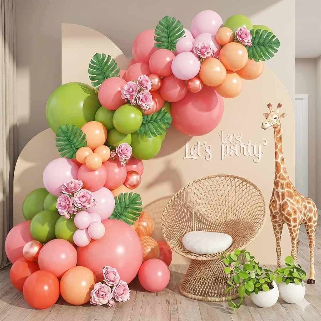 80-Pcs tropical-themed Arch-kit For Birthday party decoration P-953