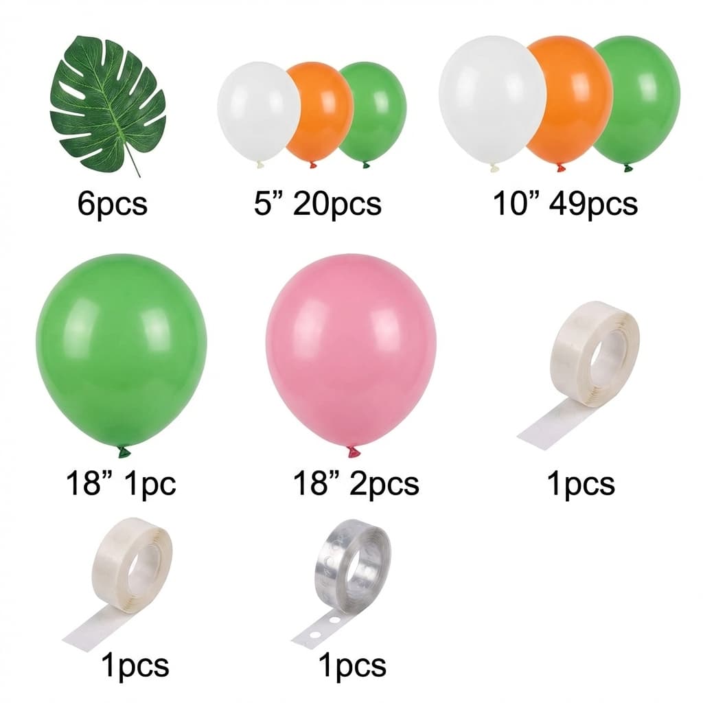 80-Pcs tropical-themed Arch-kit For Birthday party decoration P-953