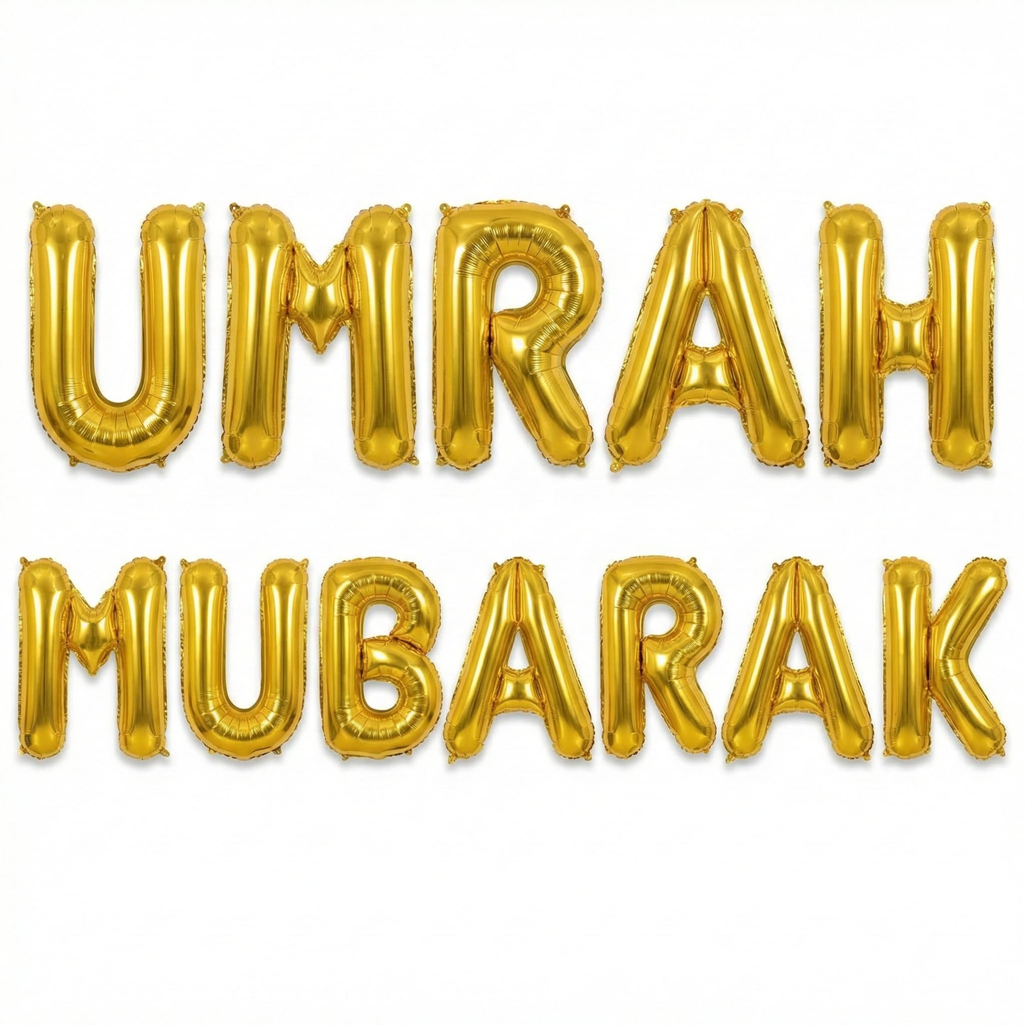 Umrah Mubarak Foil Balloons Set For Decoration To Celebrate The Completion Of Umrah