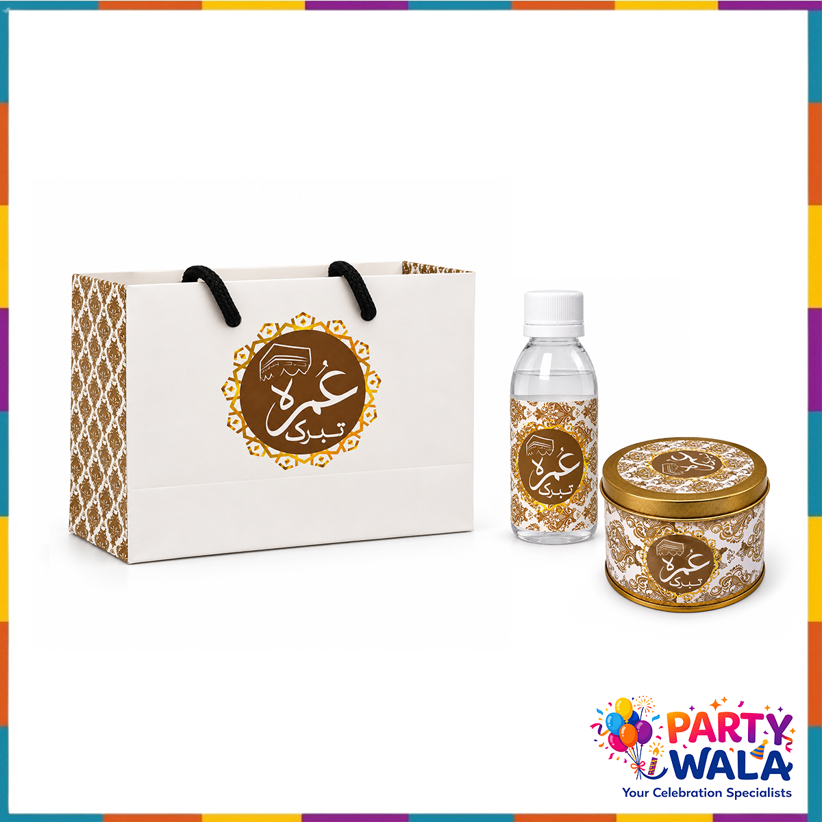 Luxury Golden Set (with small Tin Box 125g) - Umrah / Hajj Tabarruk Packaging