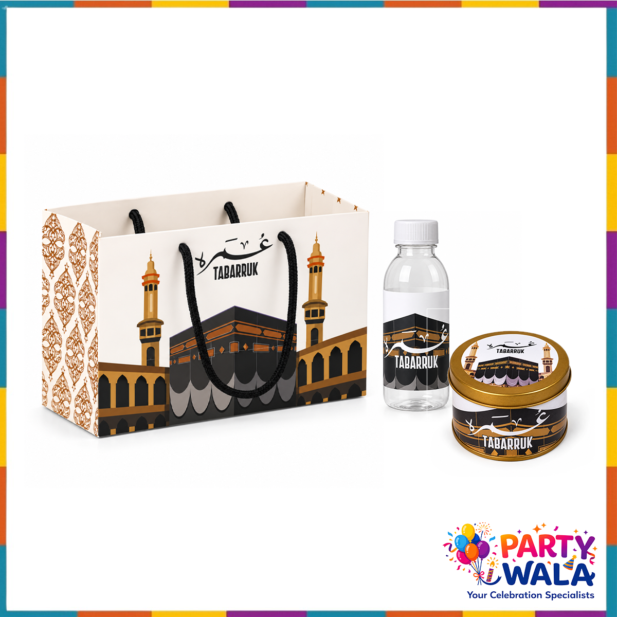 Islamic Favor Set (with small Tin Box 125g) - Umrah / Hajj Tabarruk Packaging