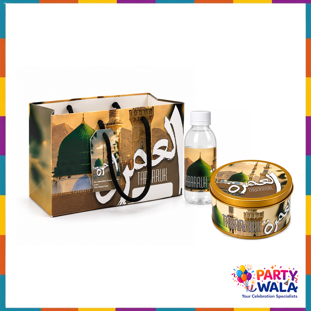 Luxury Madina Set (with Tin Box 250g) - Umrah Tabarruk Packaging