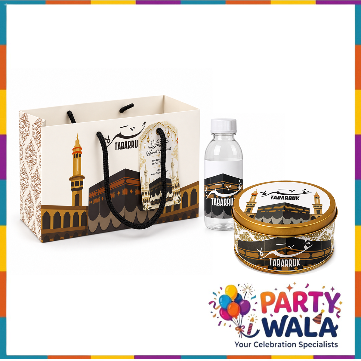 Islamic Favor Set (with Tin Box 250g) - Umrah Tabarruk Packaging