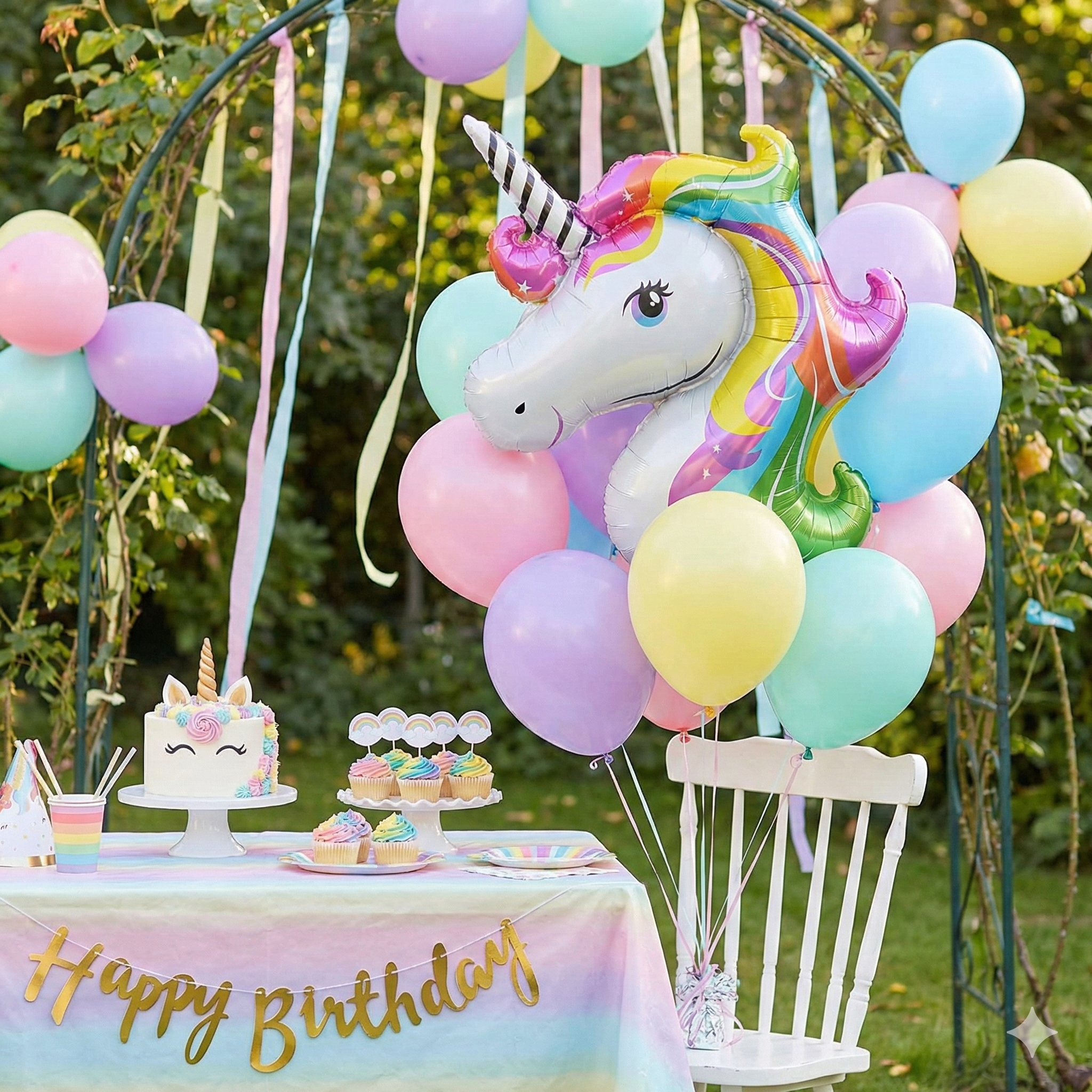 Unicorn Head Theme Foil Balloons For Unicorn Theme Birthday Party Decoration and Celebration