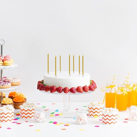 VIP Exclusive Birthday Taper Candles with "Happy Birthday" Shield | Available in 3 different colours