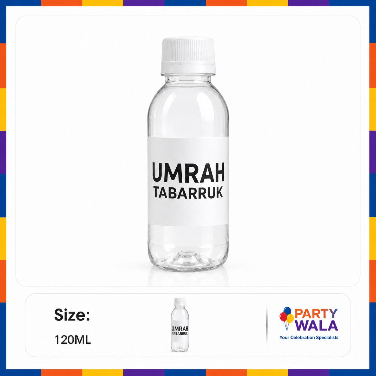 Premium Zam Zam Water Bottle – Hajj Mubarak Design
