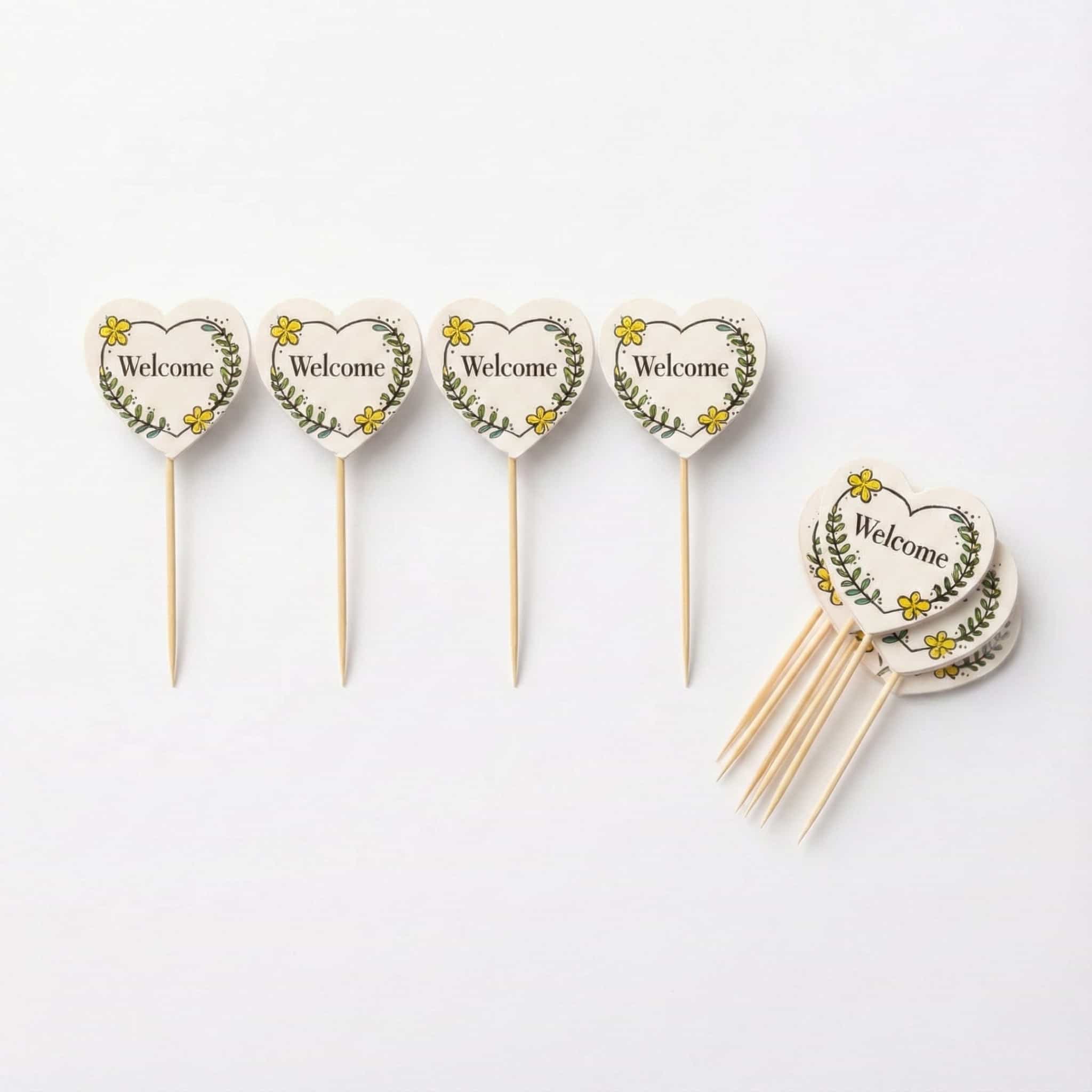 Welcome Cake & Cupcake Toppers (Pack of 10)