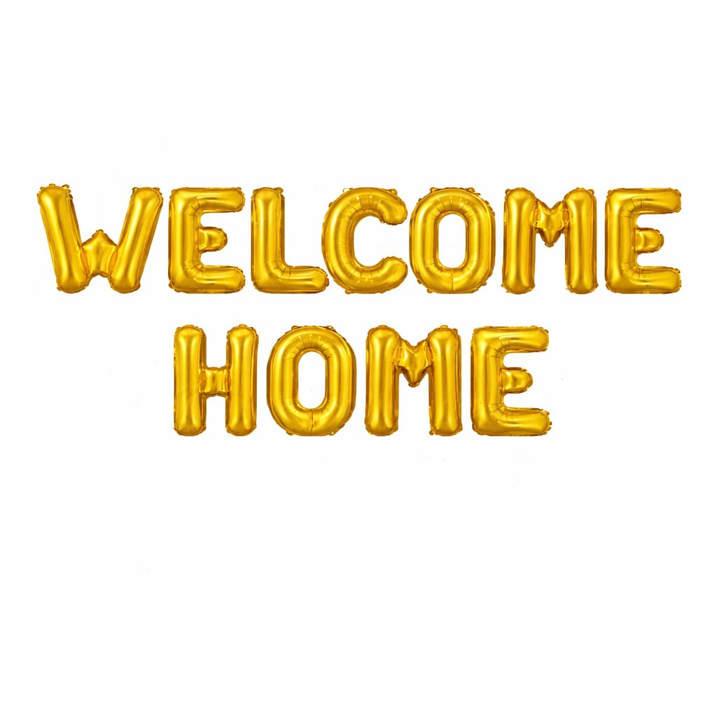 Welcome Home Foil Balloons Alphabets Decoration Set for Welcome Parties Decorations (16inch)