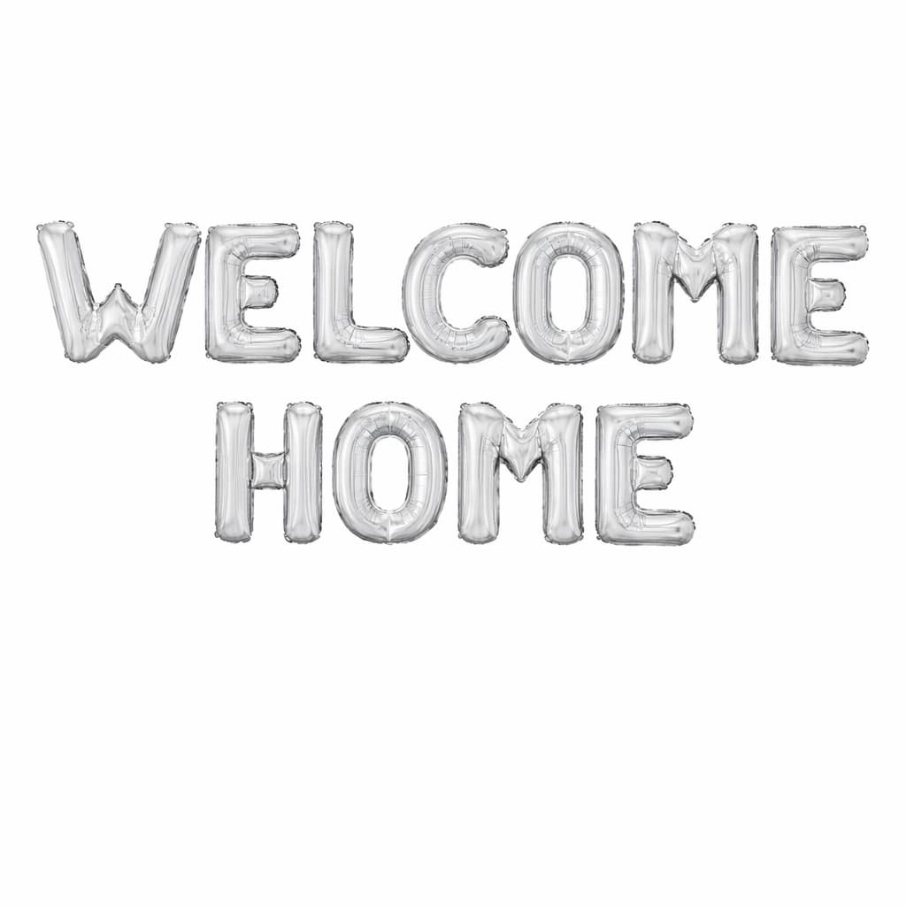 Welcome Home Foil Balloons Alphabets Decoration Set for Welcome Parties Decorations (16inch)
