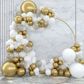 100-PCS White & Gold Celebration Balloon Arch Kit For Anniversary, Wedding And Birthday Party Celebration DM-23112