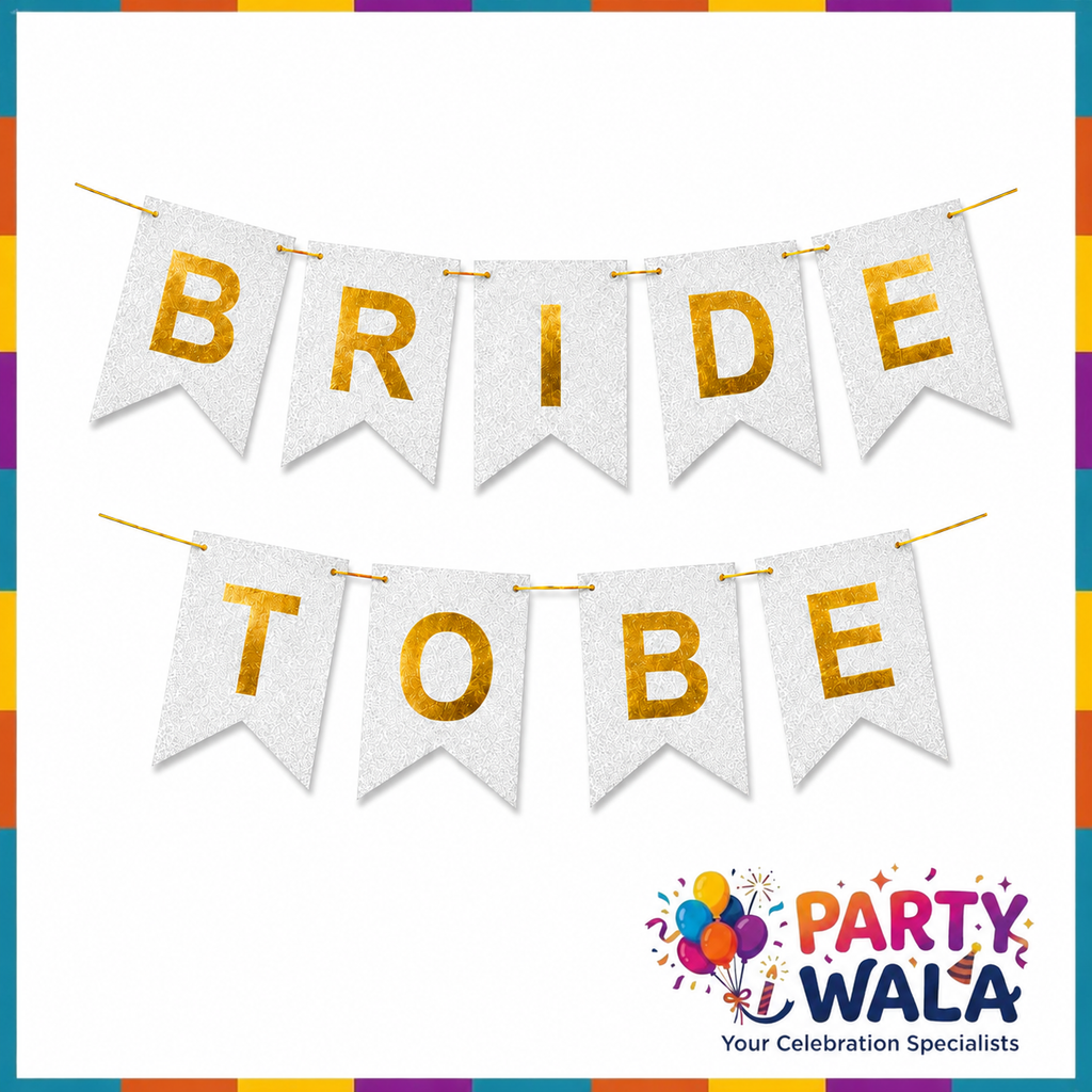 Bride To Be Glitter Banner - Bridal Shower Decoration