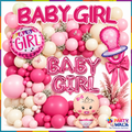 Baby Girl Balloon Decoration Kit YW-07903 pink baby shower balloon arch setup - Party Wala