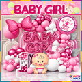Baby Girl Balloon Decoration Kit YW-07905 pink and white balloon arch setup