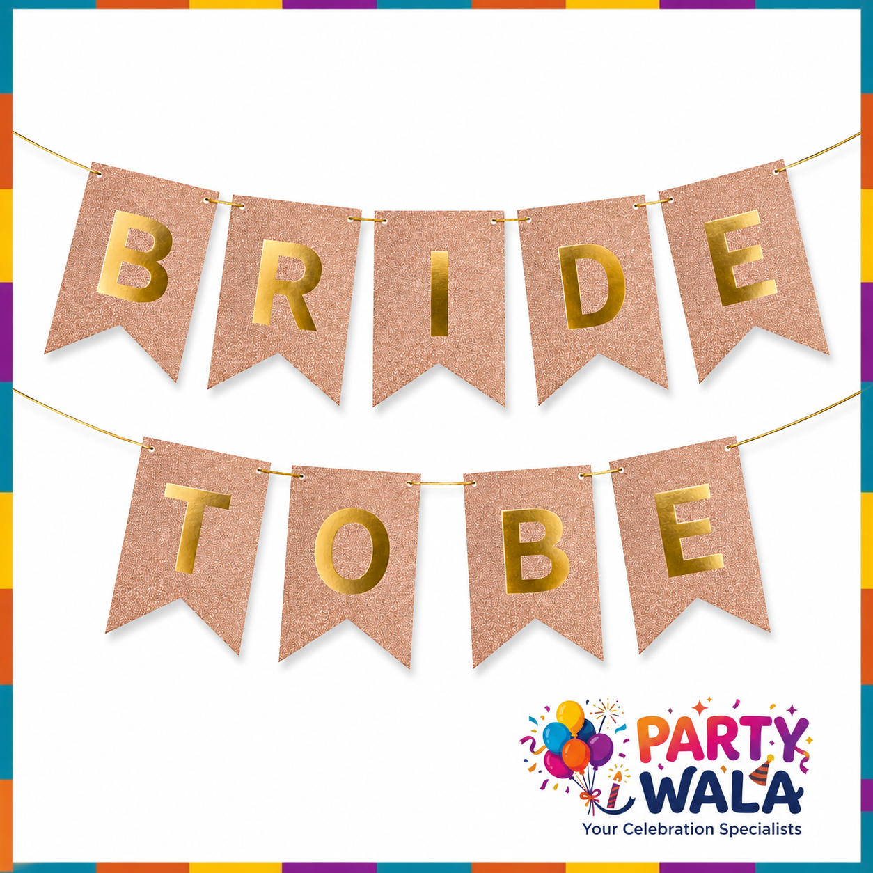 Bride To Be Glitter Banner - Bridal Shower Decoration