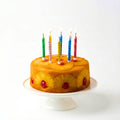 Metallic Script "Happy Birthday" Luxury Cake Topper Candle Pack of 6