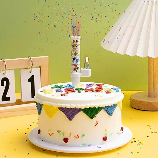 Sprinkler Topper Candle for Birthday Cake – Sparkling Party