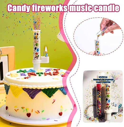Sprinkler Topper Candle for Birthday Cake – Sparkling Party