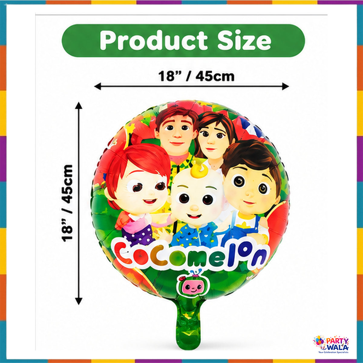 CoComelon printed foil balloon size 18 x 18 inches 45 x 45 cm