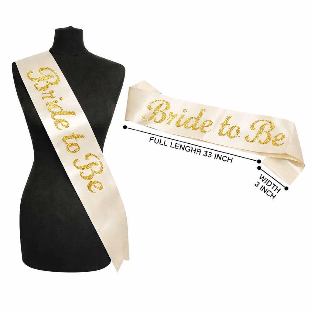 Birde To Be Shoulder Strap Hot Glitter Print For Pre-Wedding Celebration