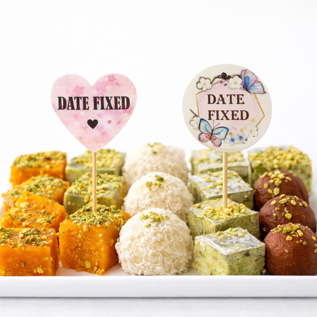 Date Fix Cake/Cup-cake Topper (Pack of 10)