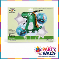 Dinosaur Theme Happy Birthday Foil Balloons 5 Pcs Set