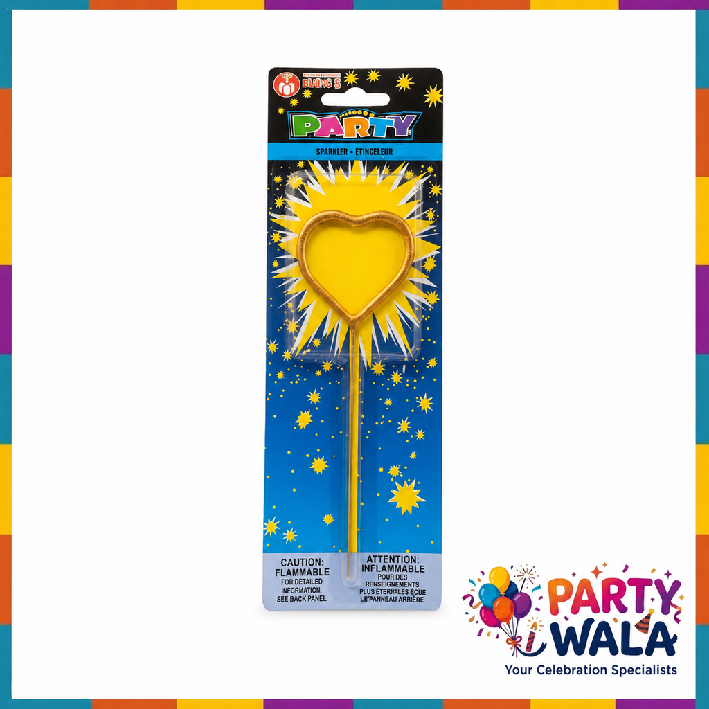 Star / Heart Shaped Sparkle Candle Birthday Party - 5cm