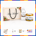 Hajj Mubarak Gift Set –Elegant Floral Gift Packaging with Bottle & Tin Can