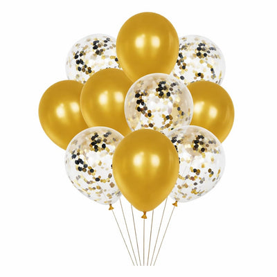10 Pcs/SetLatex Balloons with Confetti Filled Balloons for Party Decoration