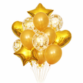 14pcs/Set Confetti Decorative Party and Foil Balloons Set For Birthdays and Events