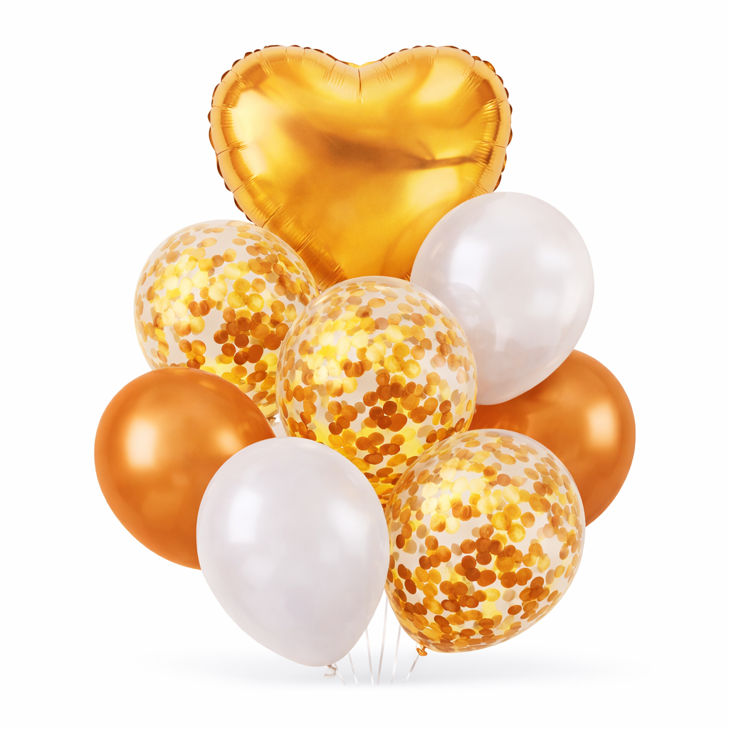 9pcs/Set Latex and Confetti Foil Balloons Set For Party Decorations