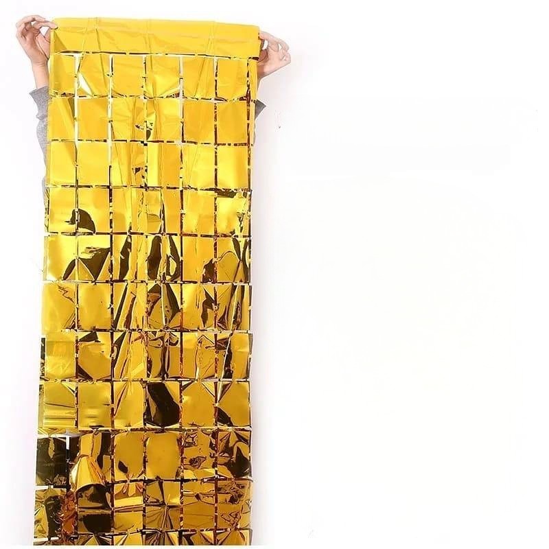 Square Shaped Foil Curtains for Party Decoration and Celebration