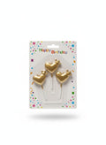 Chrome Heart Party Candle For BIrthday Cake Decoration
