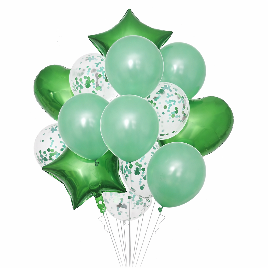 14pcs/Set Confetti Decorative Party and Foil Balloons Set For Birthdays and Events