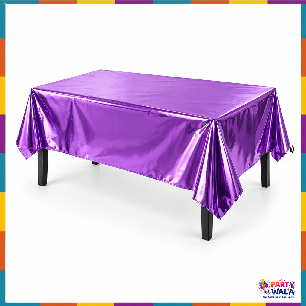 Aluminium Foil Table Cloth (137 x 183 cm) For Party Decoration and Celebration