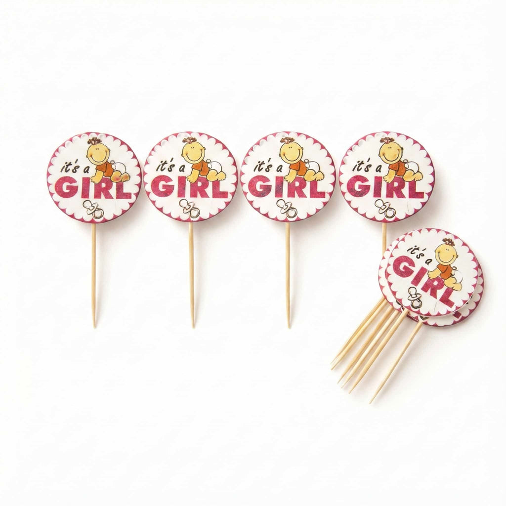 Its a Girl  Cake / Cup Cake Topper (Pack of 10)