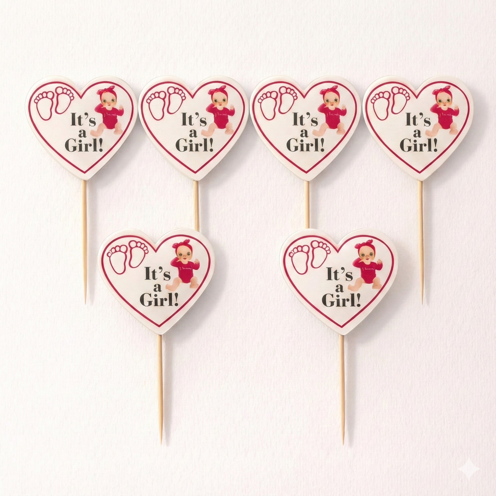 Its a Girl  Cake / Cup Cake Topper (Pack of 10)
