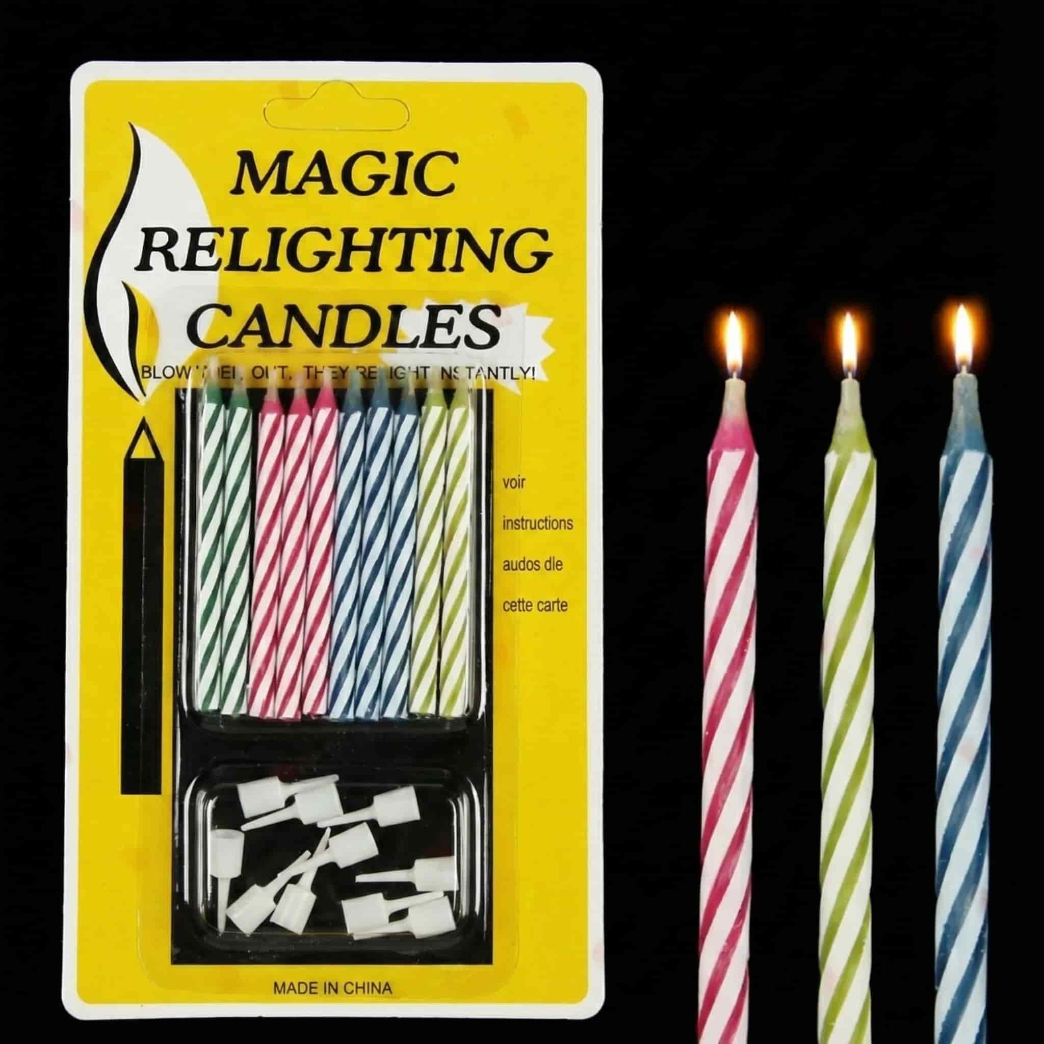 Magic Candles For Creative Birthday Cake Candle / Party Supplies (Pack of 10 )