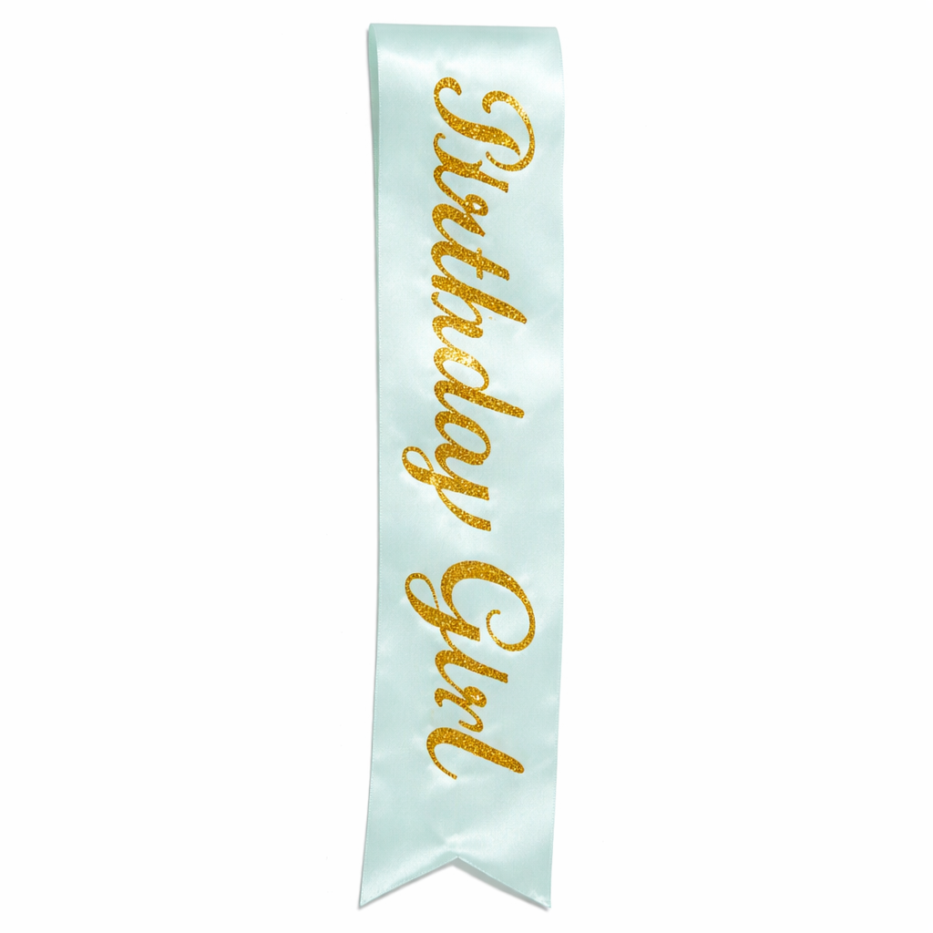 Birthday Girl Glittered Sash For Birthday Party Event and Celebration
