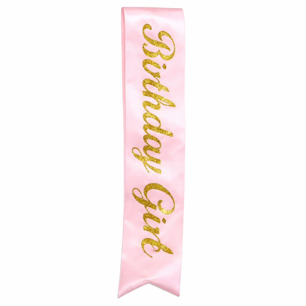 Birthday Girl Glittered Sash For Birthday Party Event and Celebration