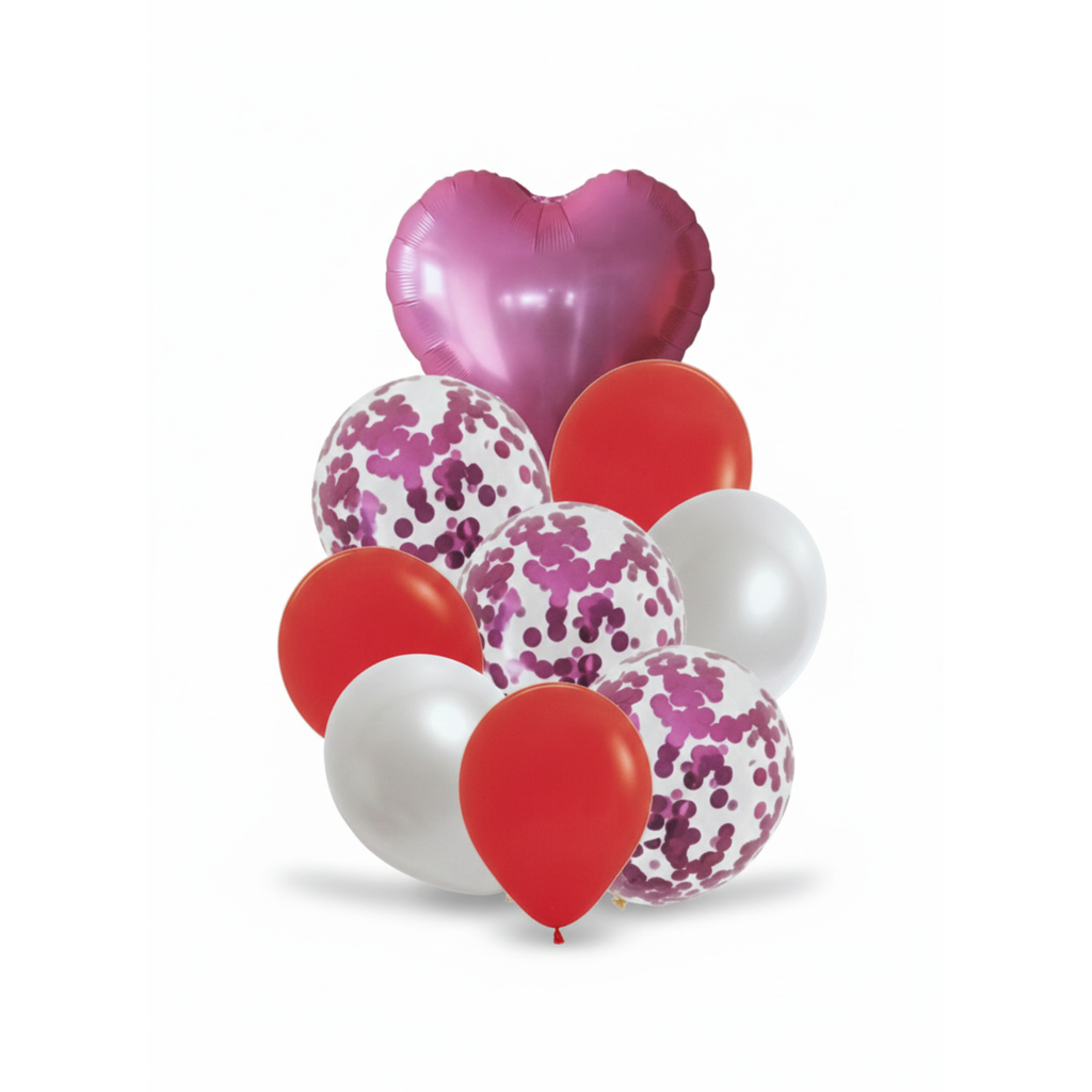 9pcs/Set Latex and Confetti Foil Balloons Set For Party Decorations