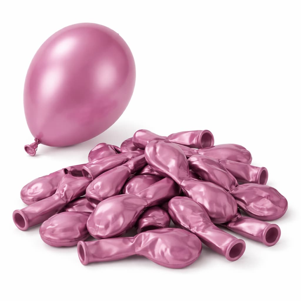 50 Pcs/Set  Metallic Balloons Pack For Birthday Party Decorations