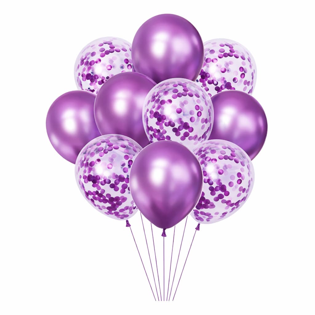 10 Pcs/SetLatex Balloons with Confetti Filled Balloons for Party Decoration