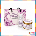 Purple floral watercolour Umrah gift set with bag, bottle and tin
