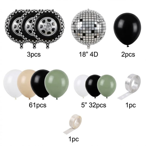 100pcs Racing Theme Balloon Garland Kit for Birthday Decoration and Celebration Item:P-833