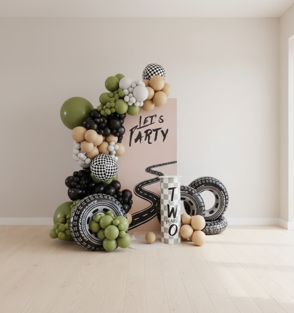 100pcs Racing Theme Balloon Garland Kit for Birthday Decoration and Celebration Item:P-833