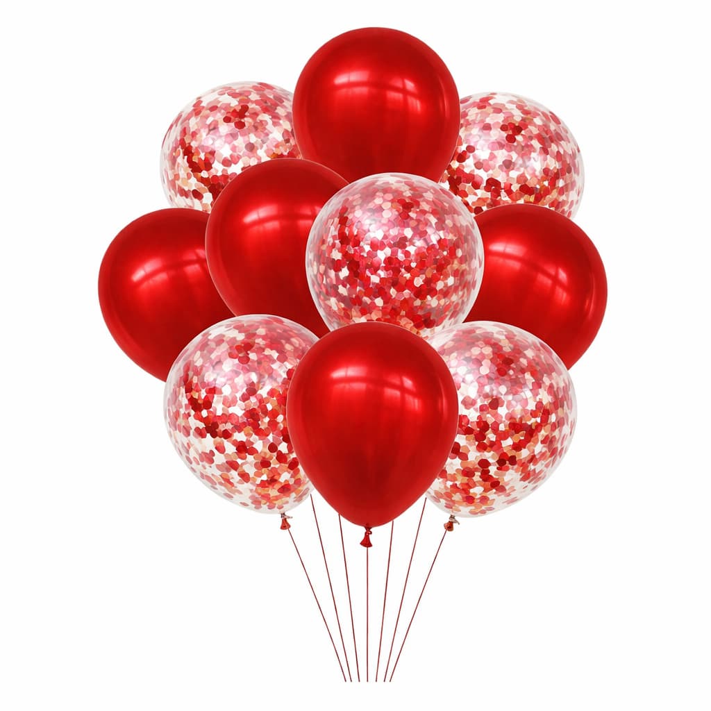 10 Pcs/SetLatex Balloons with Confetti Filled Balloons for Party Decoration