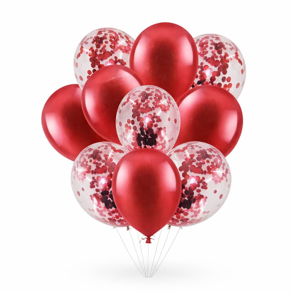 Latex Balloons with Confetti Filled Balloons for Party Decoration (10 pcs / set)